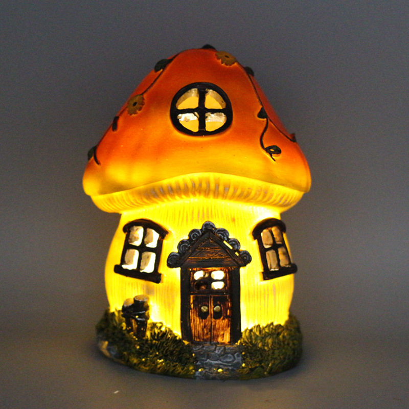 Solar Energy Lamp Mushroom House Outdoor Garden Waterproof Courtyard Lamp Lawn Luminous Decoration