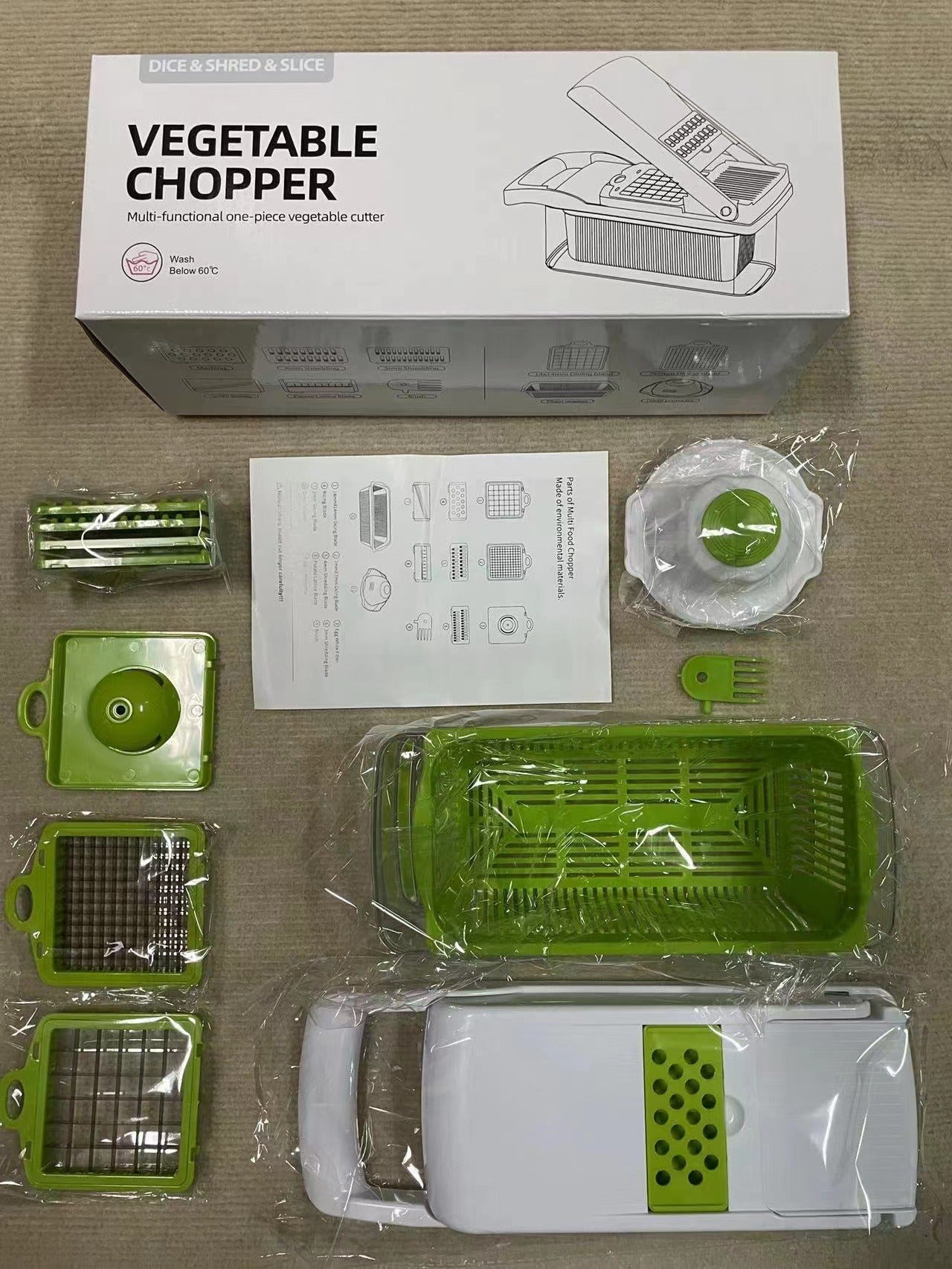 Multifunctional Vegetable Cutter, Vegetable Slicer, Shredder, Potato Shredder, Household Kitchen Utensil