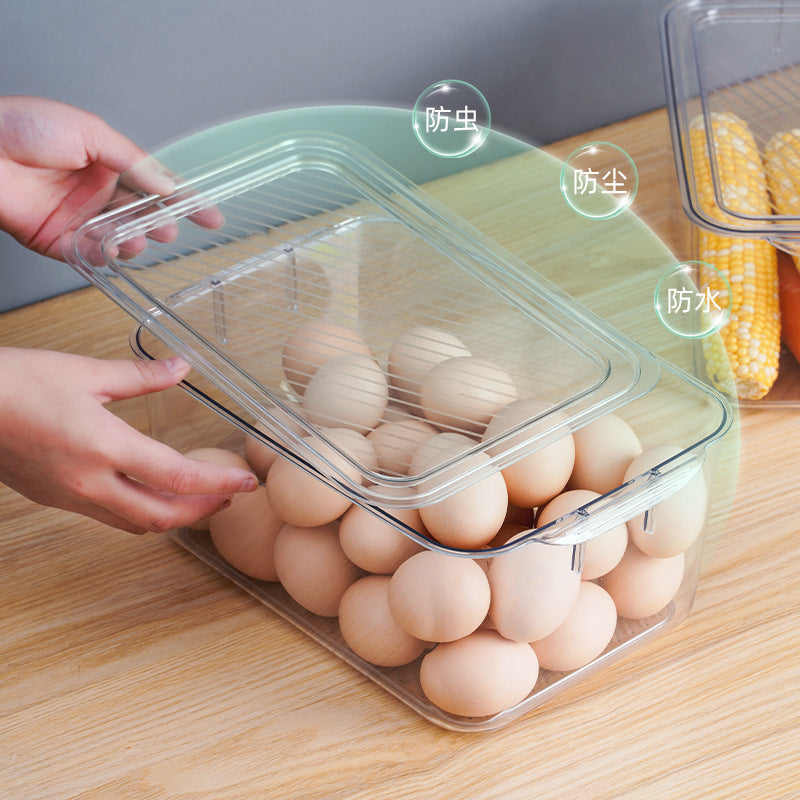 Kitchen Storage Refrigerator Fresh-Keeping Freezer Storage Box With Lid Storage Food Food Fruit And Vegetable Finishing Egg Box