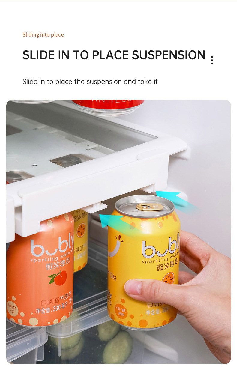 Refrigerator hanging shelf creative new space saving pop-top can storage beverage coke beer storage rack