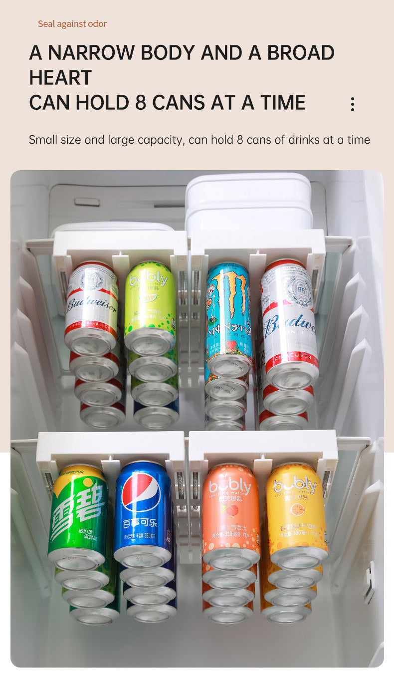 Refrigerator hanging shelf creative new space saving pop-top can storage beverage coke beer storage rack