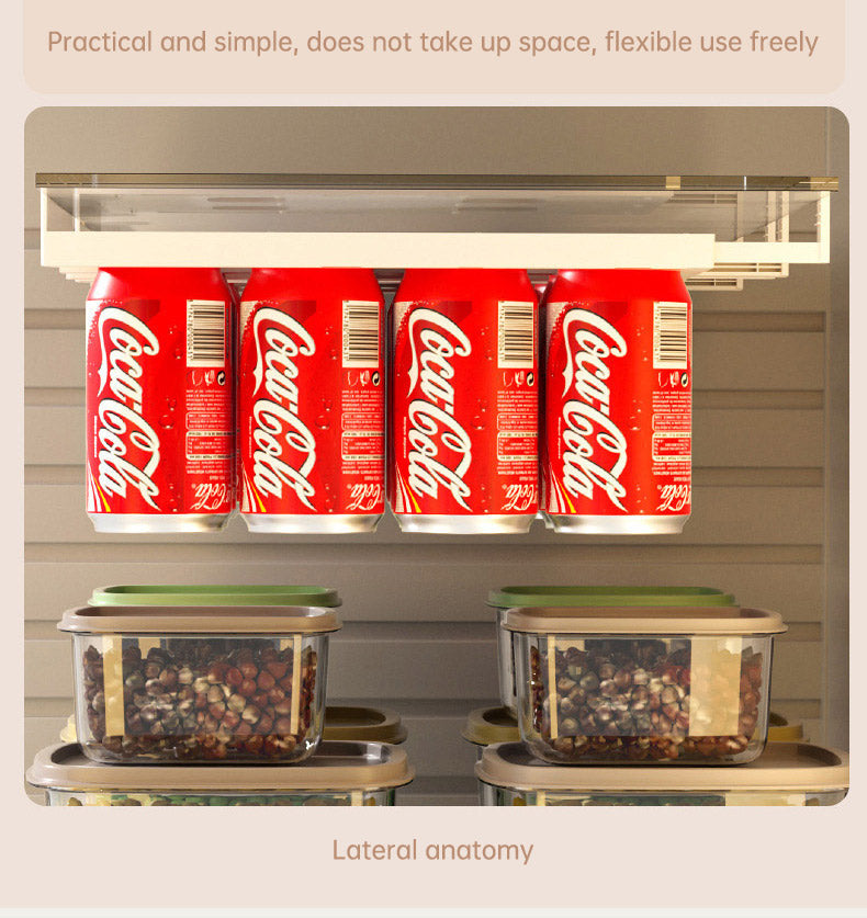 Refrigerator hanging shelf creative new space saving pop-top can storage beverage coke beer storage rack