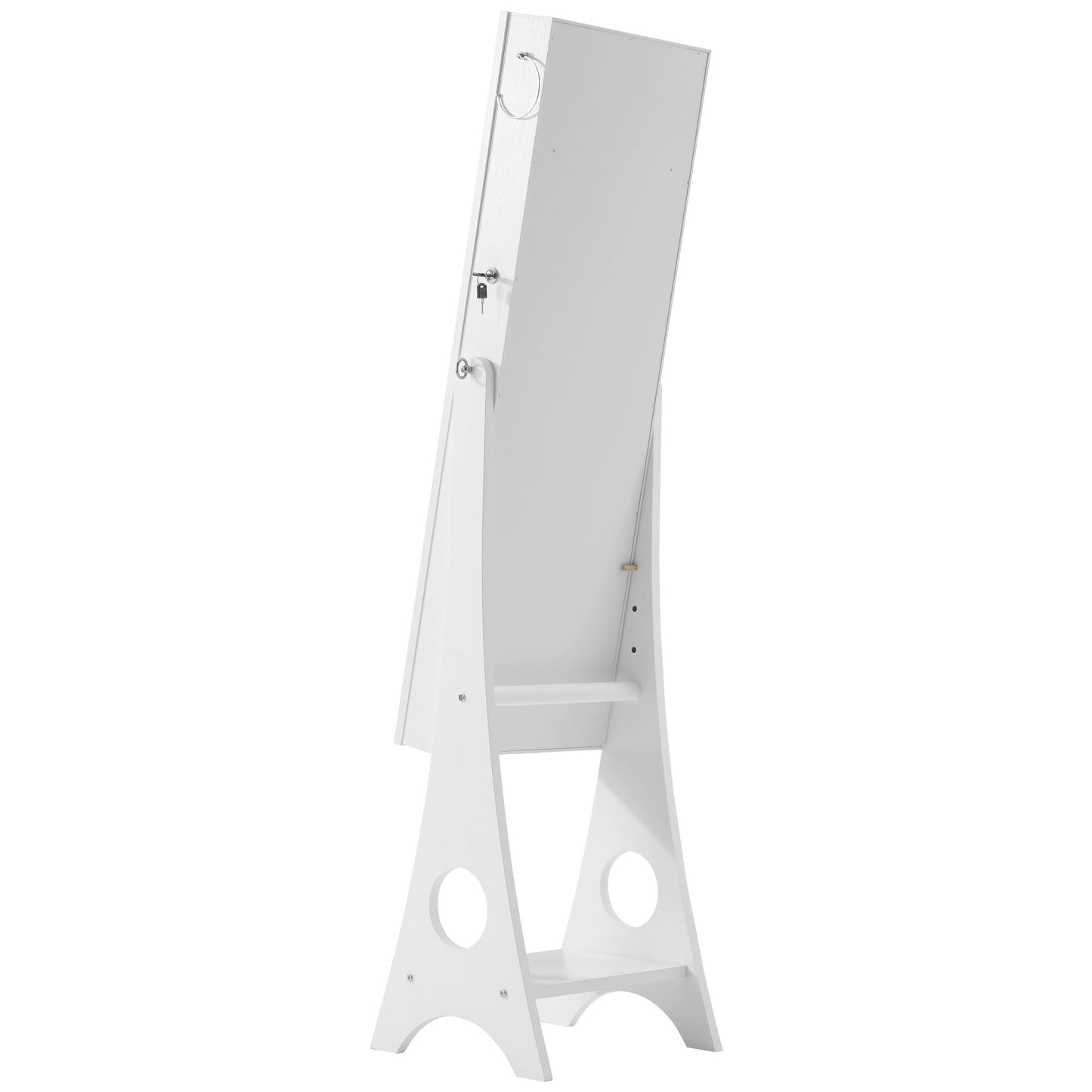 Fashion Simple Jewelry Storage Mirror Cabinet With LED Lights For Living Room Or Bedroom