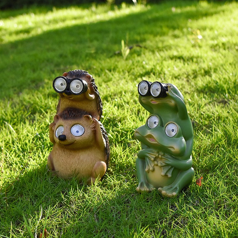 Solar Energy Frog Resin Craft Decoration Outdoor