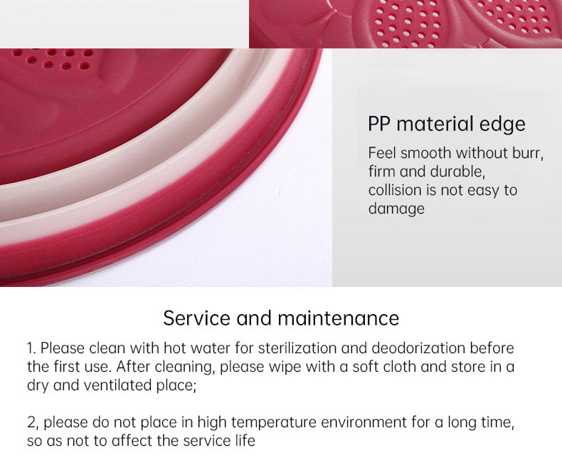 Collapsible Microwave Cover Lid Folding Plate Cover Colander Strainer Fruit Vegetables Washing Basket Plate Lid Kitchen Tools