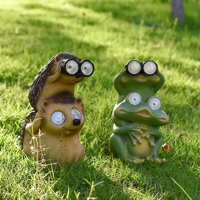 Solar Energy Frog Resin Craft Decoration Outdoor