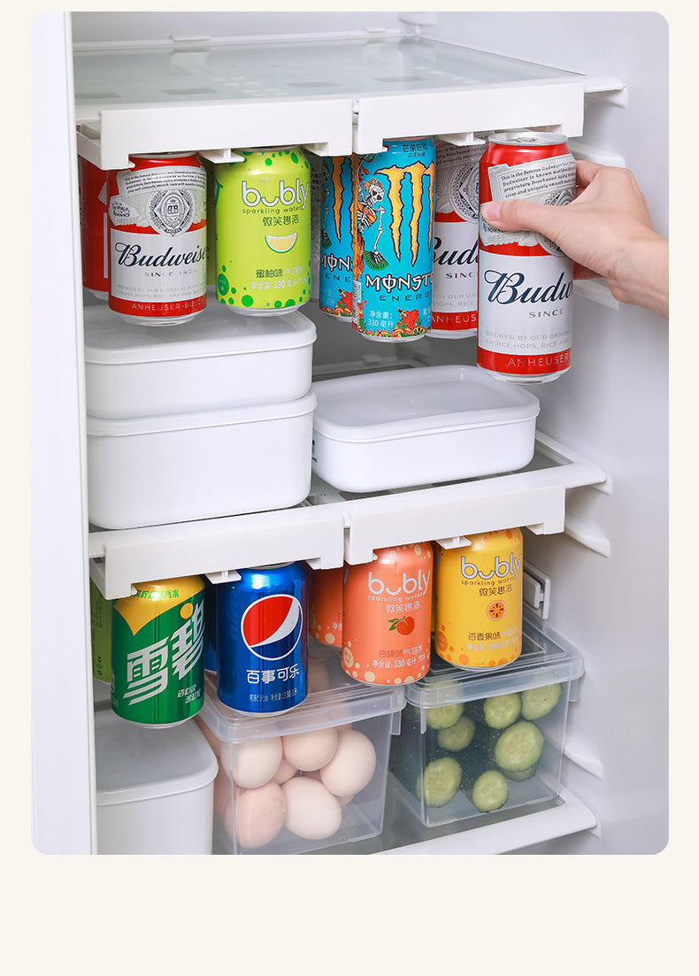 Refrigerator hanging shelf creative new space saving pop-top can storage beverage coke beer storage rack