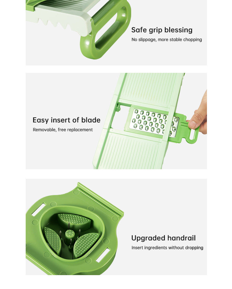 5-IN-1 BL ADE BOX INTEGRATED STORAGE Fruit Chopper Slicer Dicer Cutter Grinder Set Vegetable Processor Slicer Cutter