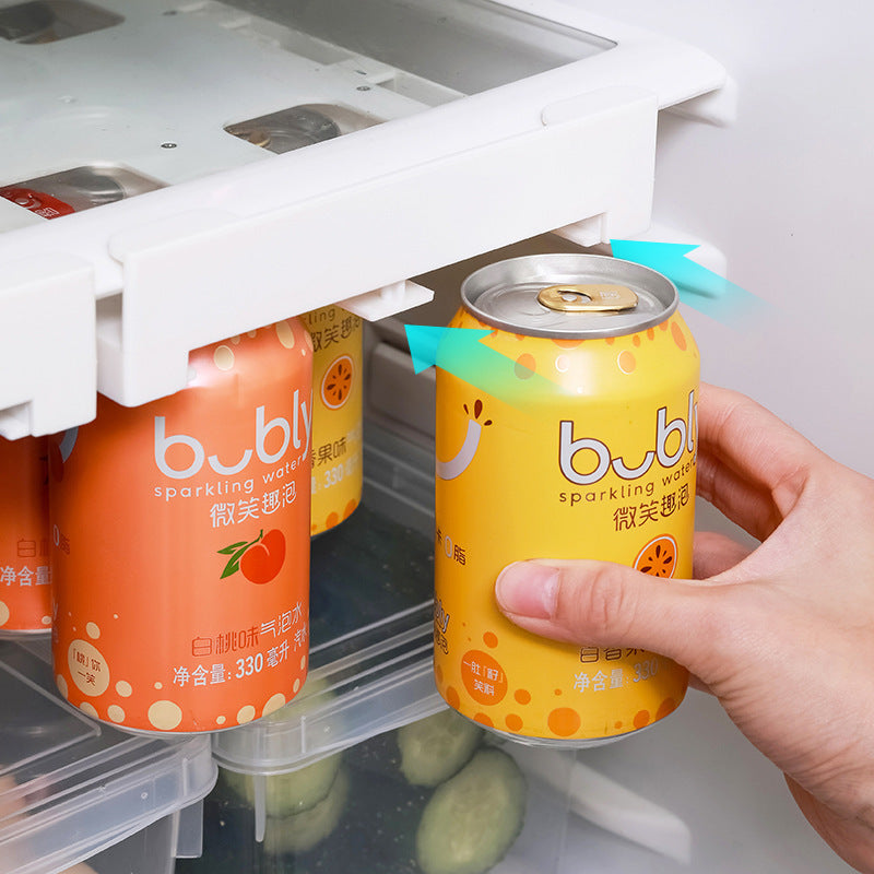Refrigerator hanging shelf creative new space saving pop-top can storage beverage coke beer storage rack