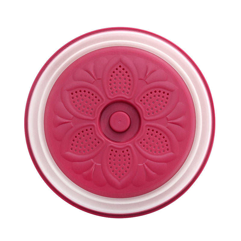 Collapsible Microwave Cover Lid Folding Plate Cover Colander Strainer Fruit Vegetables Washing Basket Plate Lid Kitchen Tools
