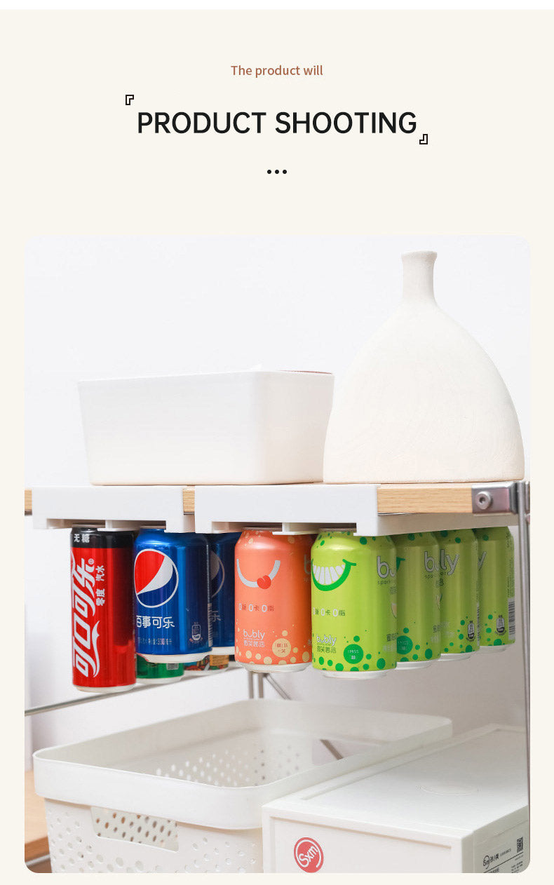 Refrigerator hanging shelf creative new space saving pop-top can storage beverage coke beer storage rack