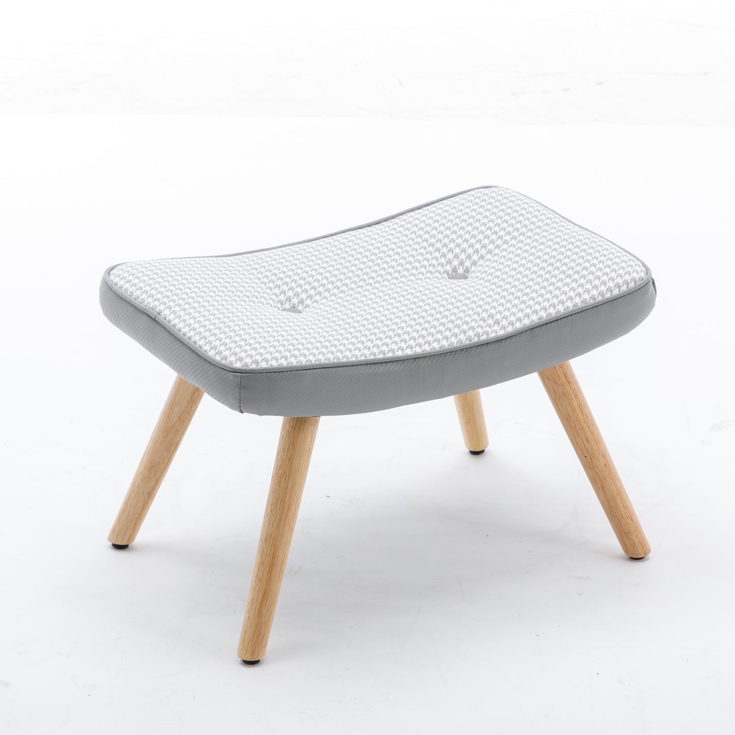 Wooden Step ottoman Wooden Step Stool for Adults Square Cushion Foot Stool (light grey)