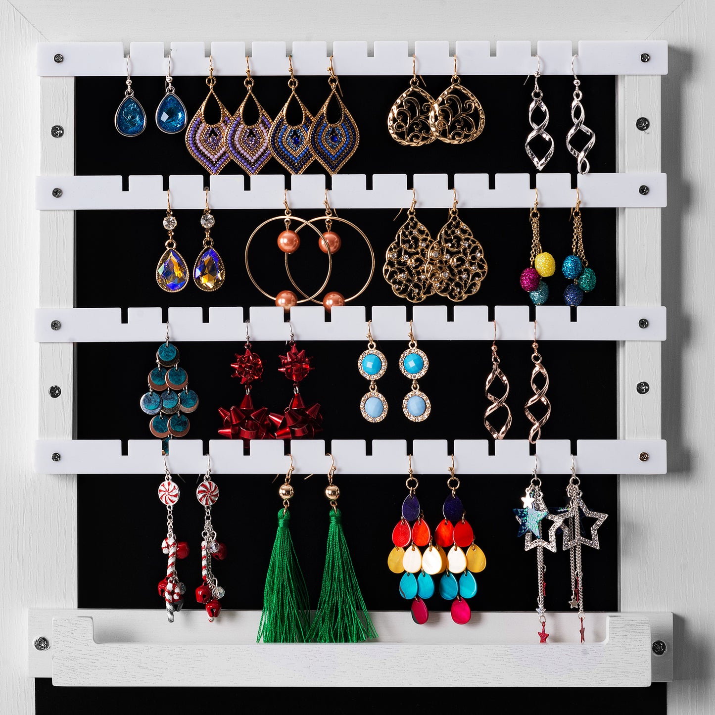 Fashion Simple Jewelry Storage Mirror Cabinet With LED Lights For Living Room Or Bedroom