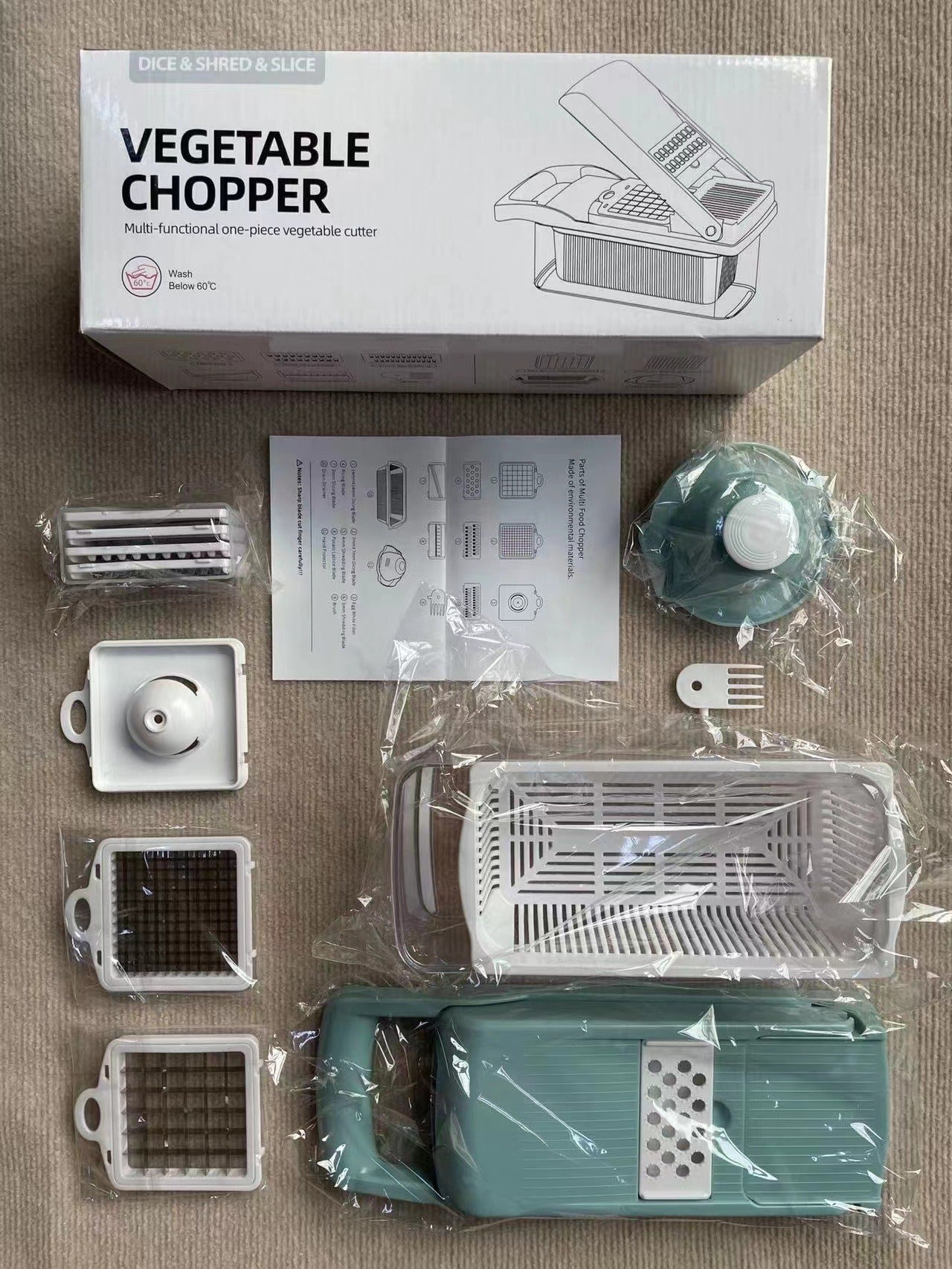 Multifunctional Vegetable Cutter, Vegetable Slicer, Shredder, Potato Shredder, Household Kitchen Utensil