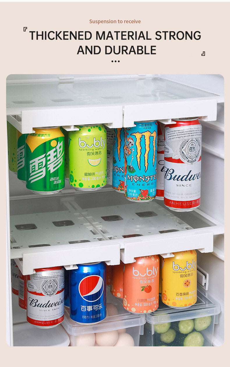 Refrigerator hanging shelf creative new space saving pop-top can storage beverage coke beer storage rack