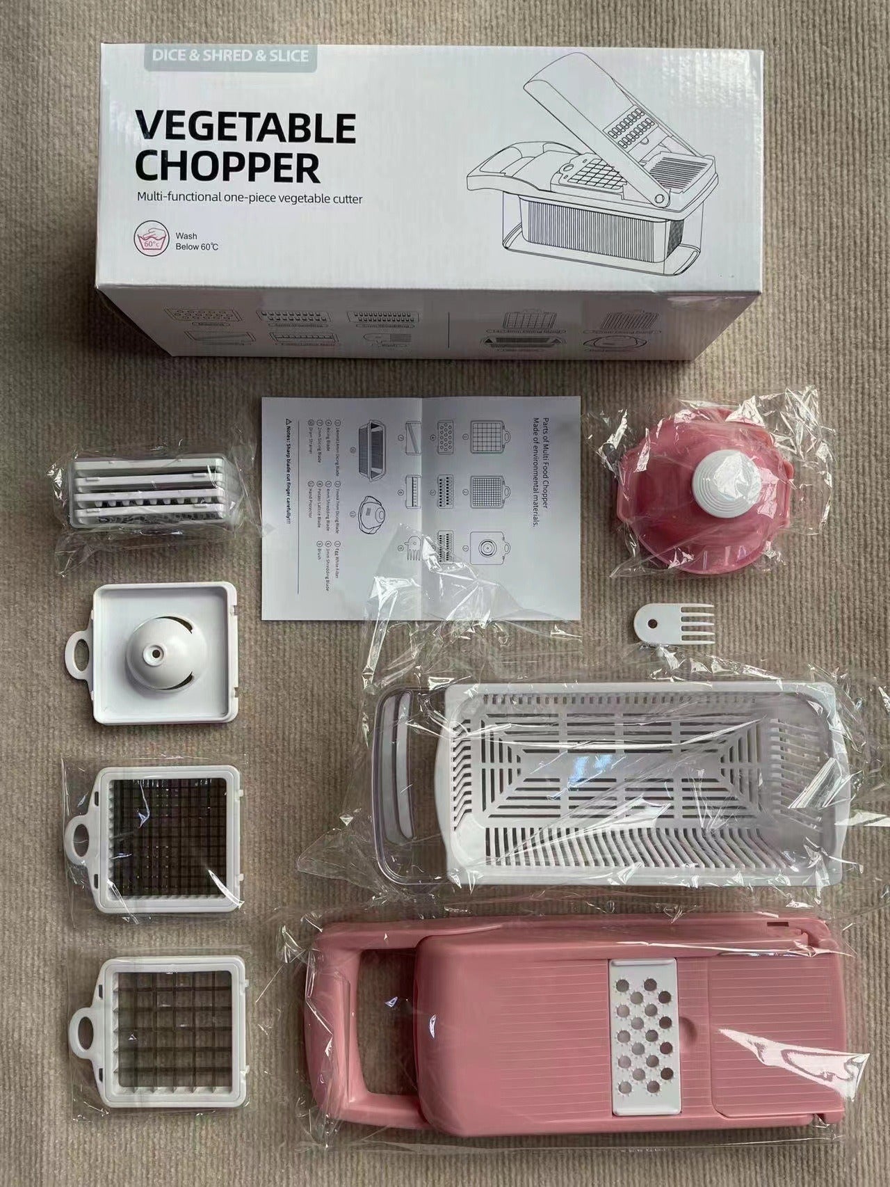 Multifunctional Vegetable Cutter, Vegetable Slicer, Shredder, Potato Shredder, Household Kitchen Utensil