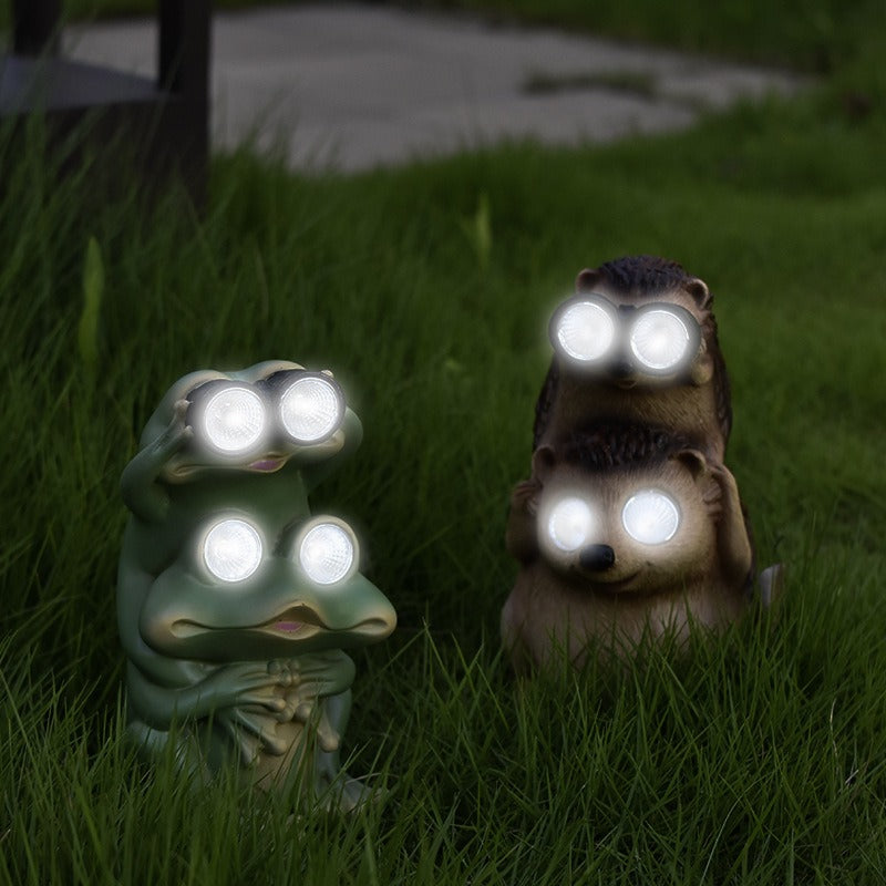 Solar Energy Frog Resin Craft Decoration Outdoor