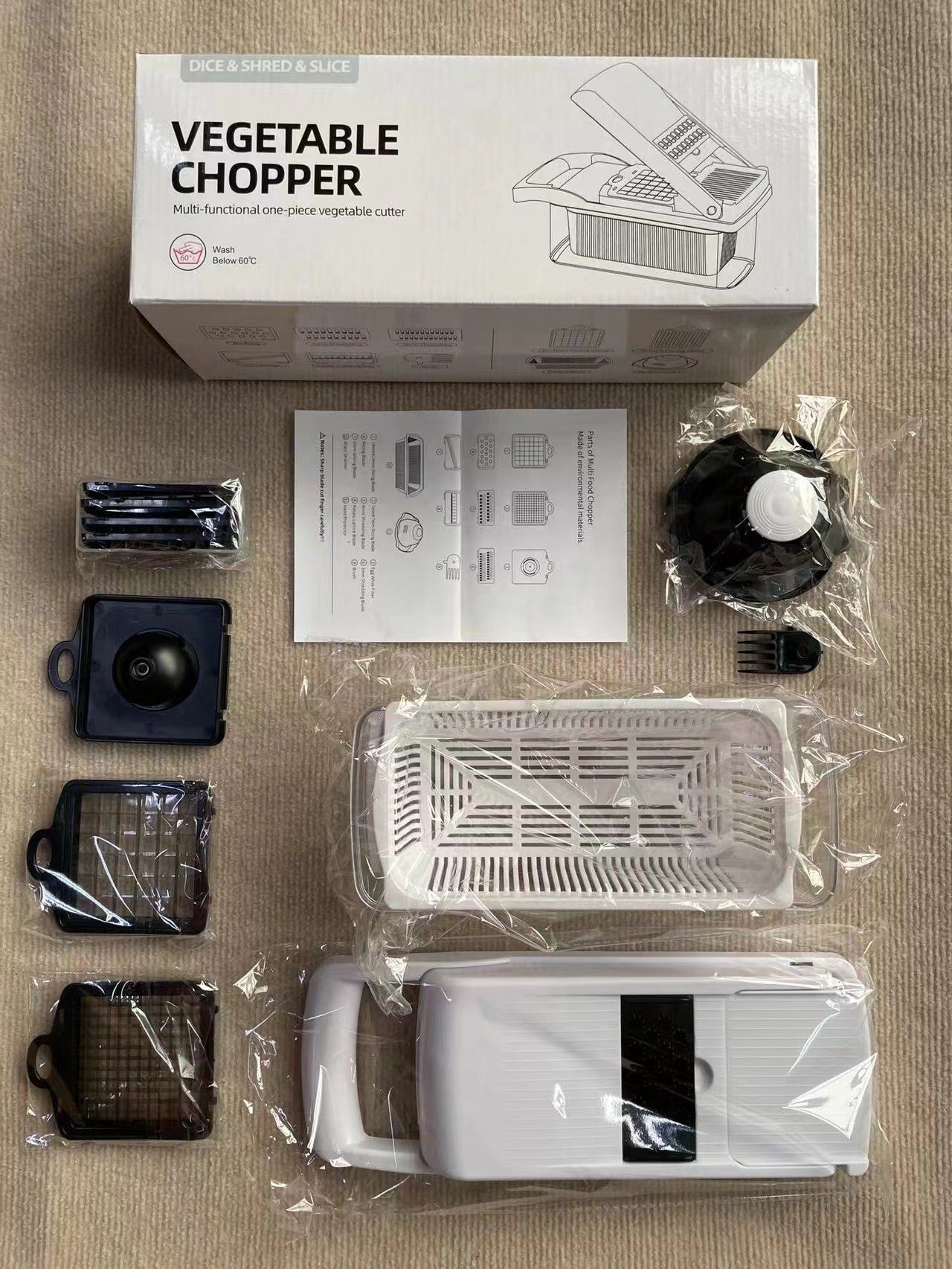 Multifunctional Vegetable Cutter, Vegetable Slicer, Shredder, Potato Shredder, Household Kitchen Utensil
