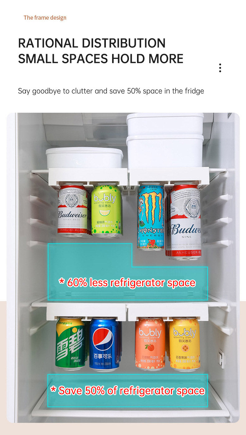 Refrigerator hanging shelf creative new space saving pop-top can storage beverage coke beer storage rack
