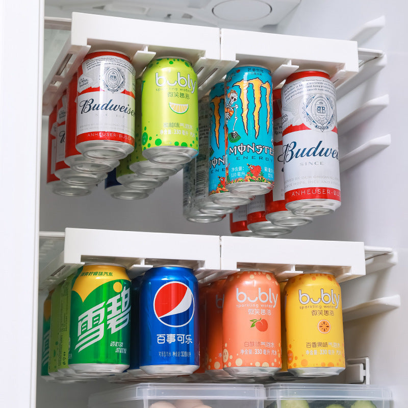 Refrigerator hanging shelf creative new space saving pop-top can storage beverage coke beer storage rack
